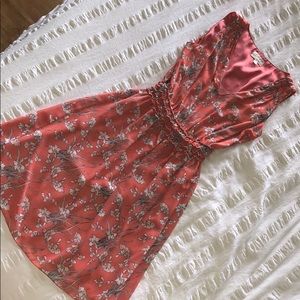 Floral Soft Coral Summer Dress
